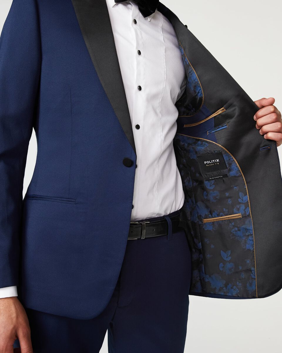 Mens French Navy Tuxedo Jacket